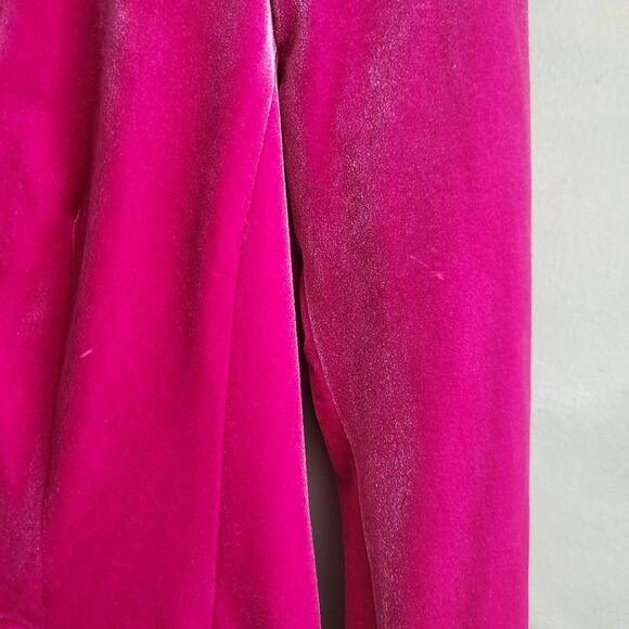 INC Bright Pink Sheen Oversized Blazer Velour Size XS - Picture 8 of 13